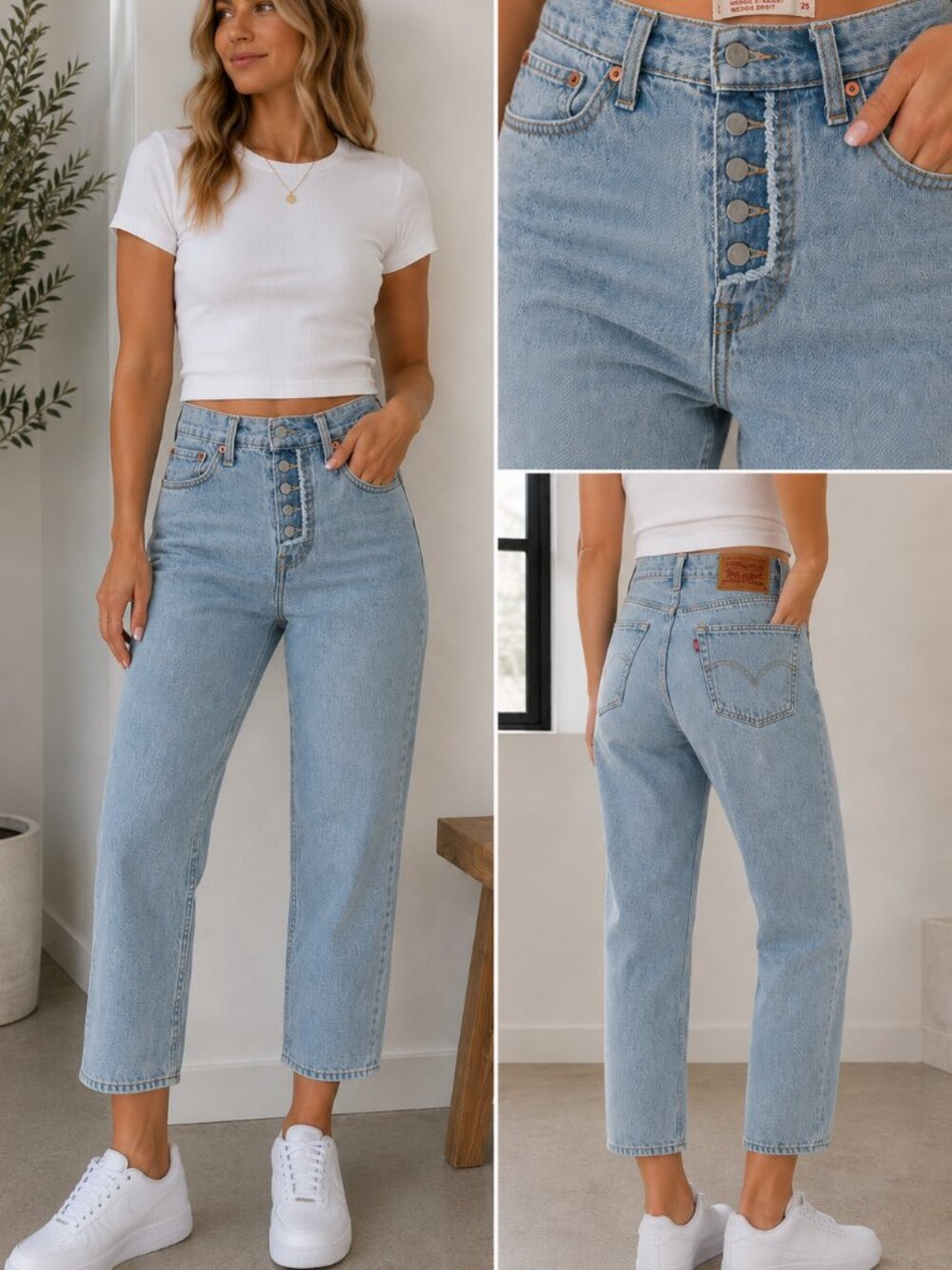 NWOT Ltd Release!! LEVI'S Wedgie Straight Jeans Light Wash High Rise Denim